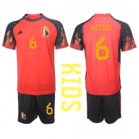 Billiga Belgien Axel Witsel #6 Barnkläder Hemma fotbollskläder till baby VM 2022 Kortärmad (+ Korta byxor)